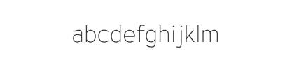 Glova Sans Thin.otf Font LOWERCASE