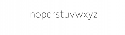 Glova Sans Thin.otf Font LOWERCASE