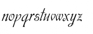 Gladly Oblique Narrow Font LOWERCASE