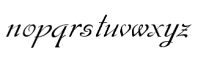 Gladly Oblique Ornate Font LOWERCASE