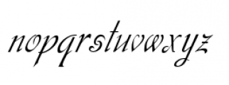 Gladly Ornate Narrow Oblique Font LOWERCASE