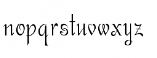Gladly Ornate Narrow Font LOWERCASE