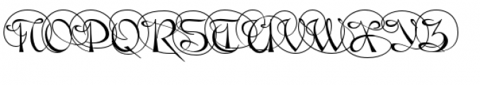 Gladly Ornate Font UPPERCASE