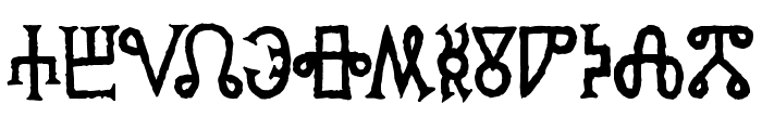 Glagolitic AOE Font LOWERCASE