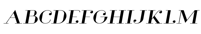 Glamor Medium Extended Italic Font UPPERCASE
