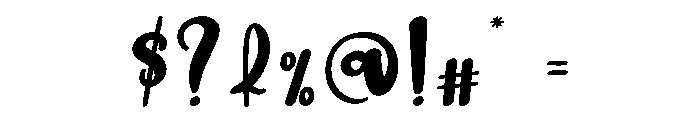 Gleaming Font OTHER CHARS