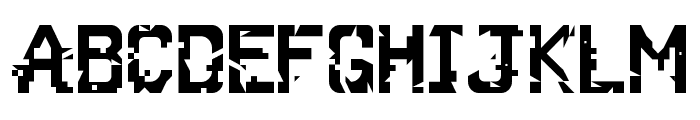 Glitch Regular Font UPPERCASE