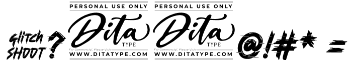 Glitch Shoot Personal Use Font OTHER CHARS