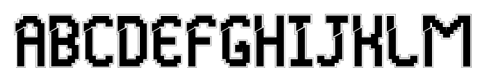 Glitchy Demo Outline Font UPPERCASE