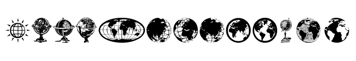 Globe Icons Font UPPERCASE