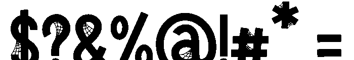 Gloomi Squish Spiderweb Font OTHER CHARS