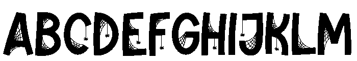 Gloomi Squish Spiderweb Font UPPERCASE
