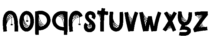 Gloomi Squish Spiderweb Font LOWERCASE