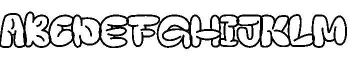 Gloomist Outline Regular Font UPPERCASE