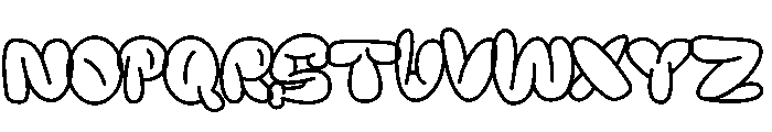 Gloomist Outline Regular Font UPPERCASE
