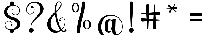 GlorittaScript-Regular Font OTHER CHARS