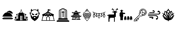Glyphbats II Font LOWERCASE