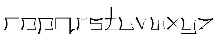 Glyphic Font LOWERCASE