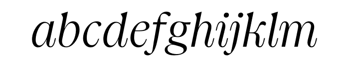 GLIKO MODERN M LIGHT ITALIC Font LOWERCASE