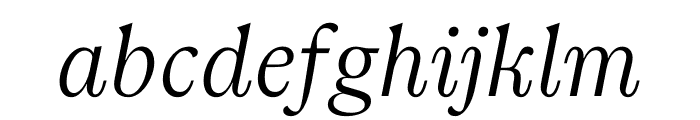 GLIKO MODERN S LIGHT ITALIC Font LOWERCASE