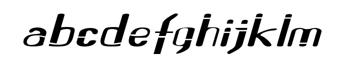 Globule-ExtraexpandedItalic Font LOWERCASE