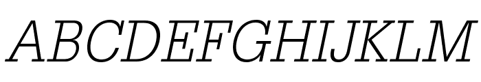GlyphaLTStd-LightOblique Font UPPERCASE