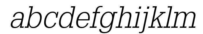 GlyphaLTStd-LightOblique Font LOWERCASE