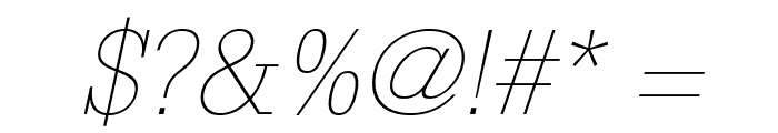 GlyphaLTStd-ThinOblique Font OTHER CHARS
