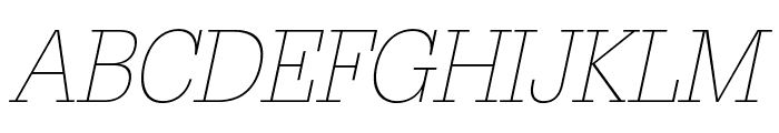 GlyphaLTStd-ThinOblique Font UPPERCASE