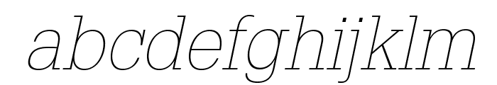 GlyphaLTStd-ThinOblique Font LOWERCASE