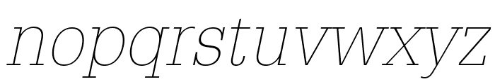 GlyphaLTStd-ThinOblique Font LOWERCASE