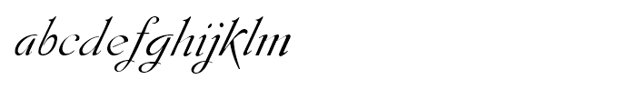 Gladly Ornate Oblique Font LOWERCASE