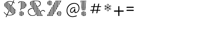Glitzy V Striped Font OTHER CHARS
