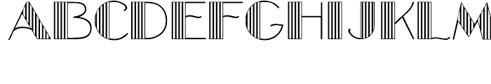 Glitzy V Striped Font UPPERCASE