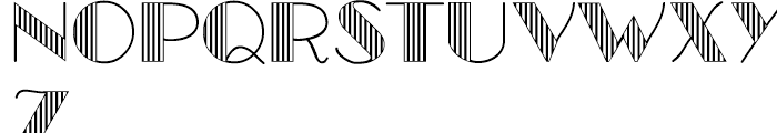 Glitzy V Striped Font UPPERCASE