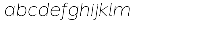 Global Thin Italic Font LOWERCASE