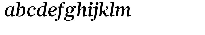 Glosa Text Medium Italic Font LOWERCASE