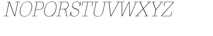 Glypha 35 Thin Oblique Font UPPERCASE