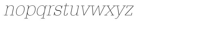 Glypha 35 Thin Oblique Font LOWERCASE