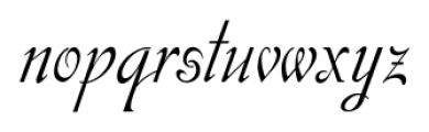 Gladly Oblique Narrow Font LOWERCASE