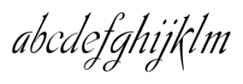 Gladly Ornate Oblique Narrow Font LOWERCASE