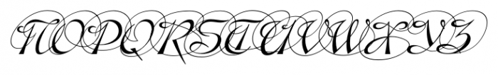 Gladly Ornate Oblique Font UPPERCASE