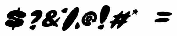 Glob Italic Font OTHER CHARS