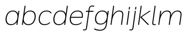 Global Thin Italic Font LOWERCASE