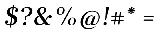 Glosa Medium Italic Font OTHER CHARS