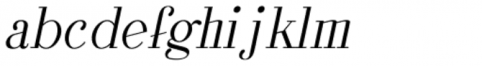 GL Parla M Italic Font LOWERCASE