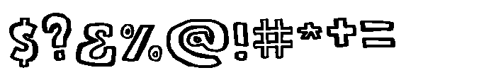 Glackzo Regular Glackzo Outline Font OTHER CHARS