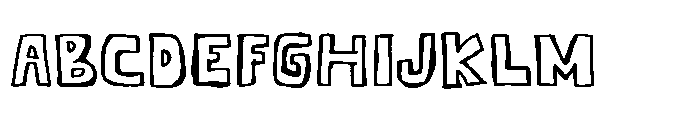 Glackzo Regular Glackzo Outline Font UPPERCASE