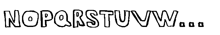 Glackzo Regular Glackzo Outline Font UPPERCASE