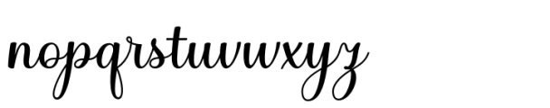 Gladista Script Regular Font LOWERCASE
